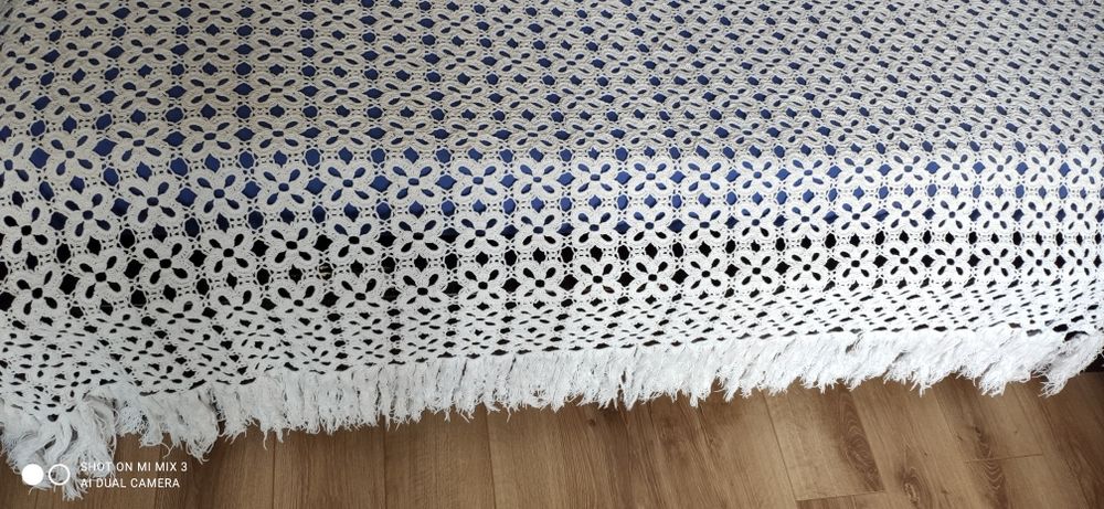Colcha de crochê vintage