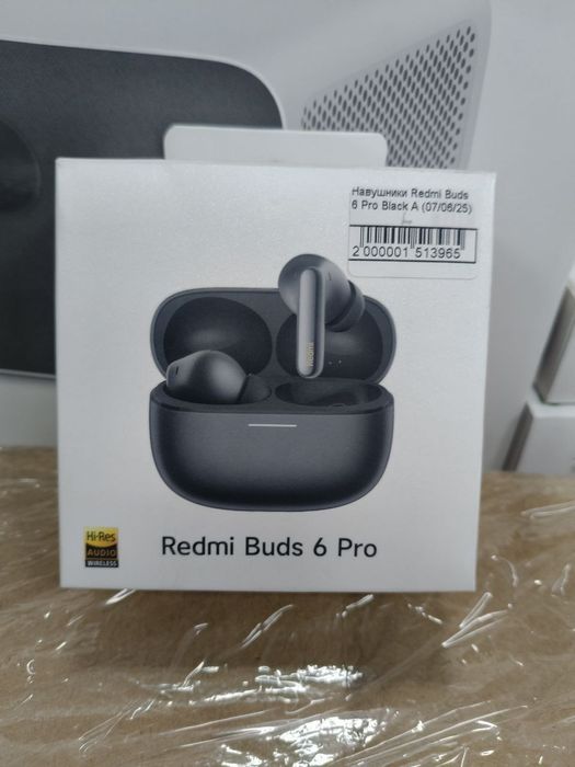 Redmi buds 5pro, buds 5, 6 active black, 6 pro, 4pro навушники xiaomi