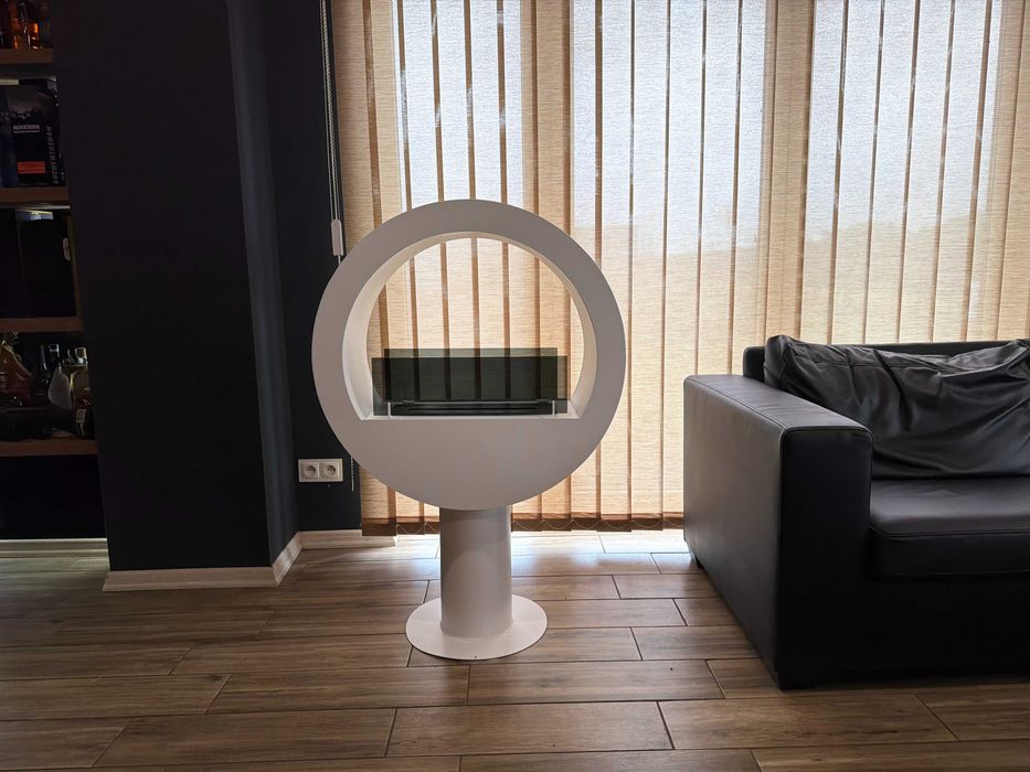 Biokominek Kominek wolnostojący 120 x 80 x 30 cm biały