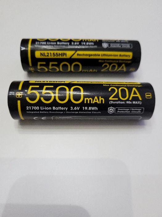 Nitecore NL2155HPi 21700 5500mAh 20A – 2 szt. NOWE