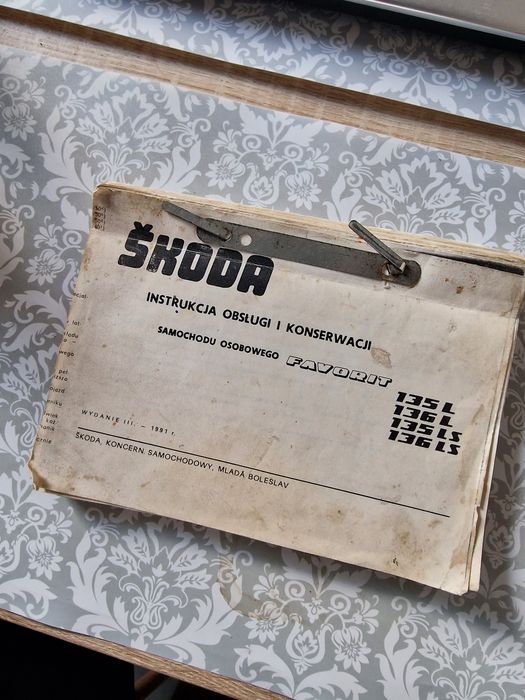 Książka instrukcja obsługi skoda favorit