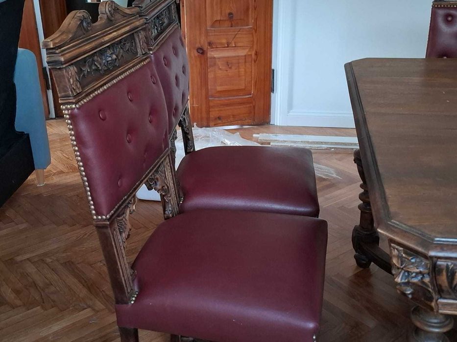 Stol Antyczny + 6 krzesel