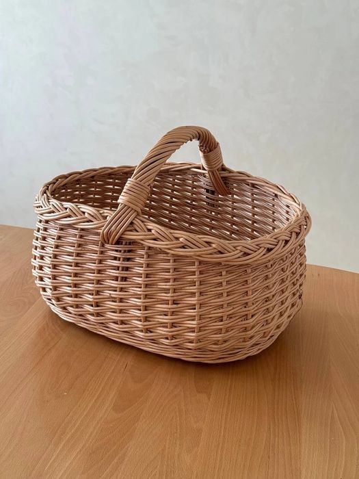 Кошик "Багажовий" 40×30×20 см плетений з натуральної лози корзина