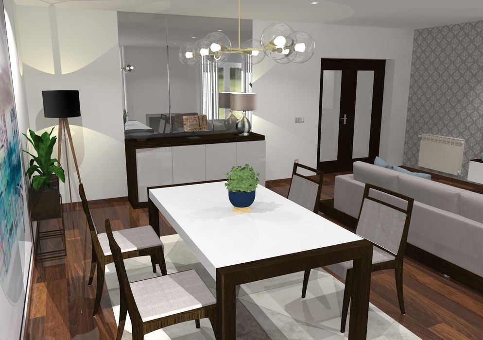 Projetos em Desenho 3D. Cozinhas. Mobiliário por medida.