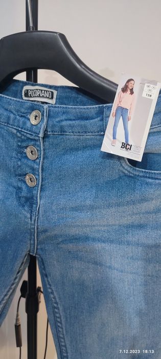 Jeansy dziewczęce r 158 nowe