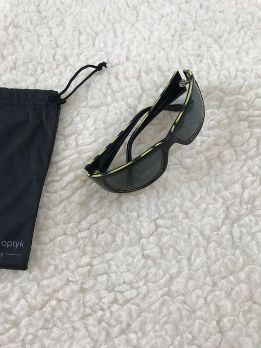 Czarne męskie okulary przeciwsłoneczne sportowe Angelo Futuro