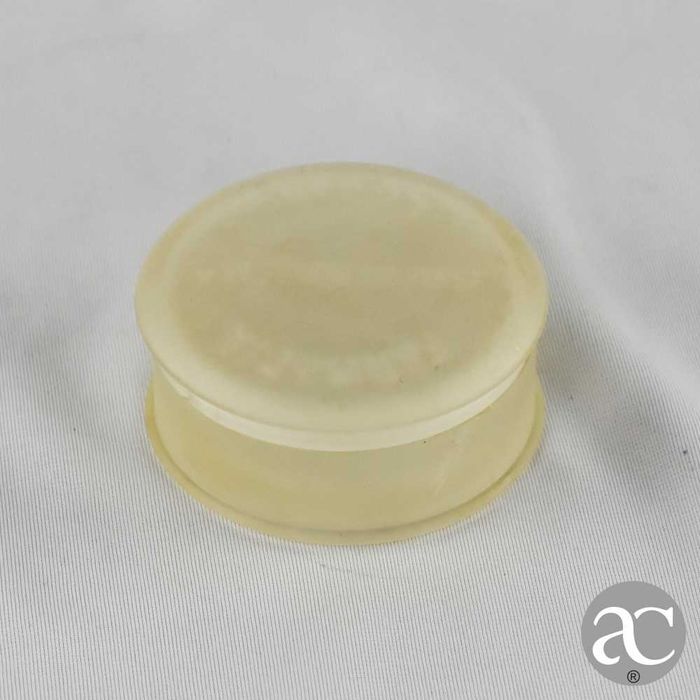 Caixa redonda em vidro fosco “Farmácia Andrade Lda – Lisboa”