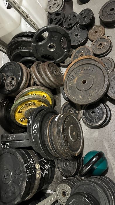 150kg obciążenie żeliwne hantle gryf łamany prosty siłownia