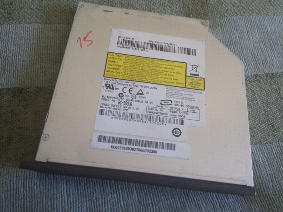 Bd rom para portátil