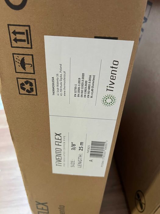 Rura Miedziana do klimatyzacji pompy w otulinie 3/8 Tivento Flex