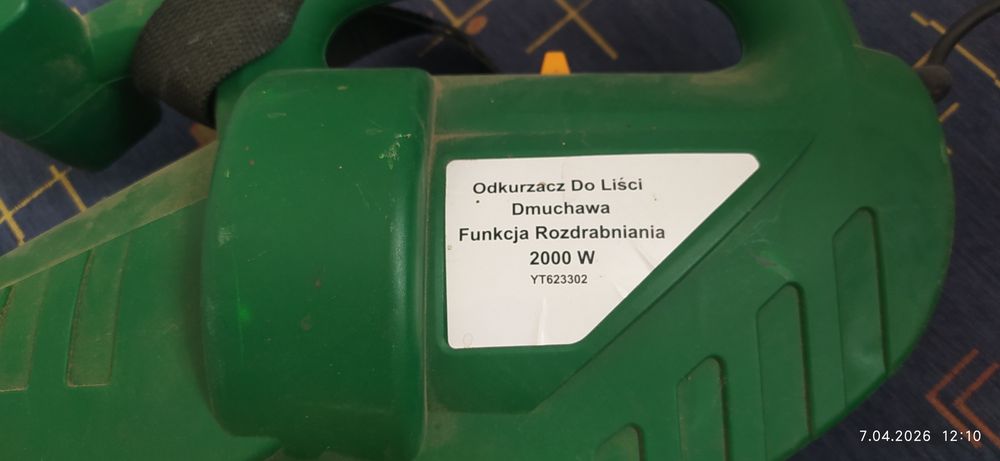 Odkurzacz, dmuchawa do liści