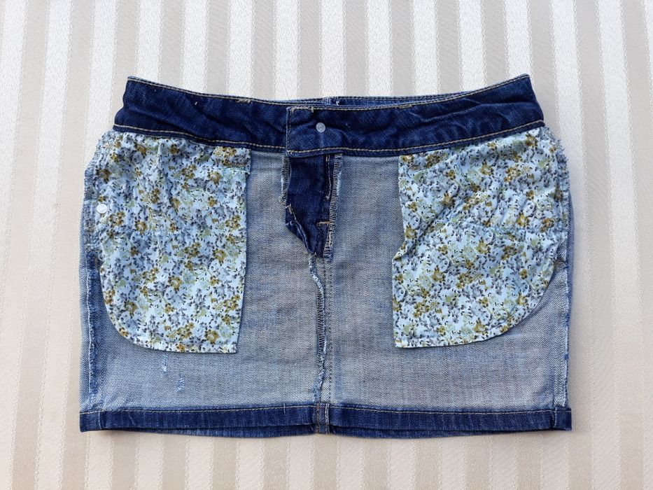 Jeansowa spódnica mini z kieszeniami Pull&Bear r. XS 34