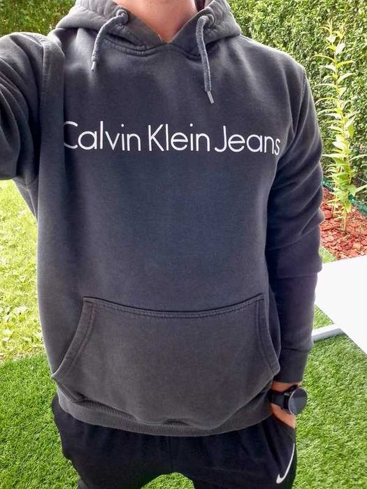 Ciemnozielona bluza męska khaki Calvin Klein M