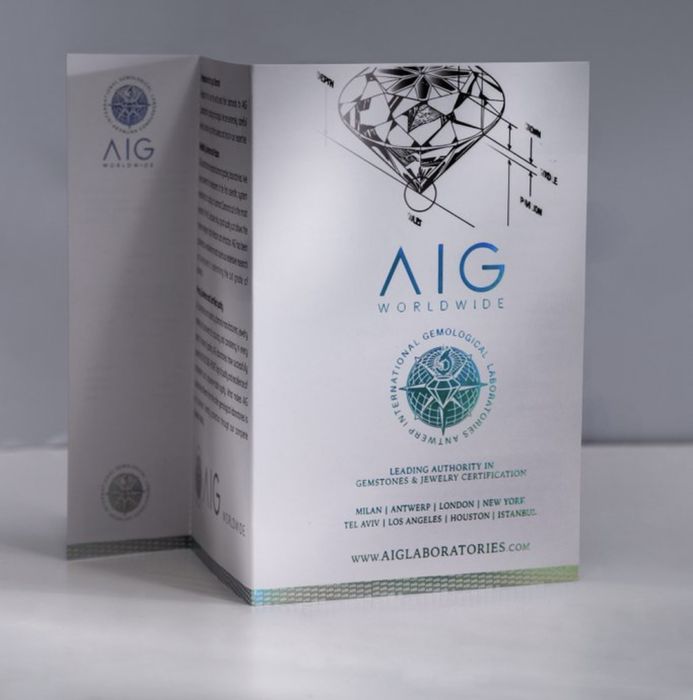 Naturalne diamenty 1,45 Carat, certyfikat AIG