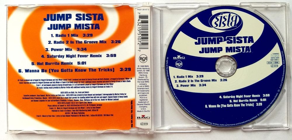 MaxiCD Sista Sista Jump Sista Jump Mista 1998r
