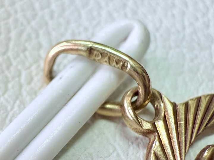 Zawieszka złota 585 Ryby | waga 0,74 g | średnica 11mm | UŻYWANA |