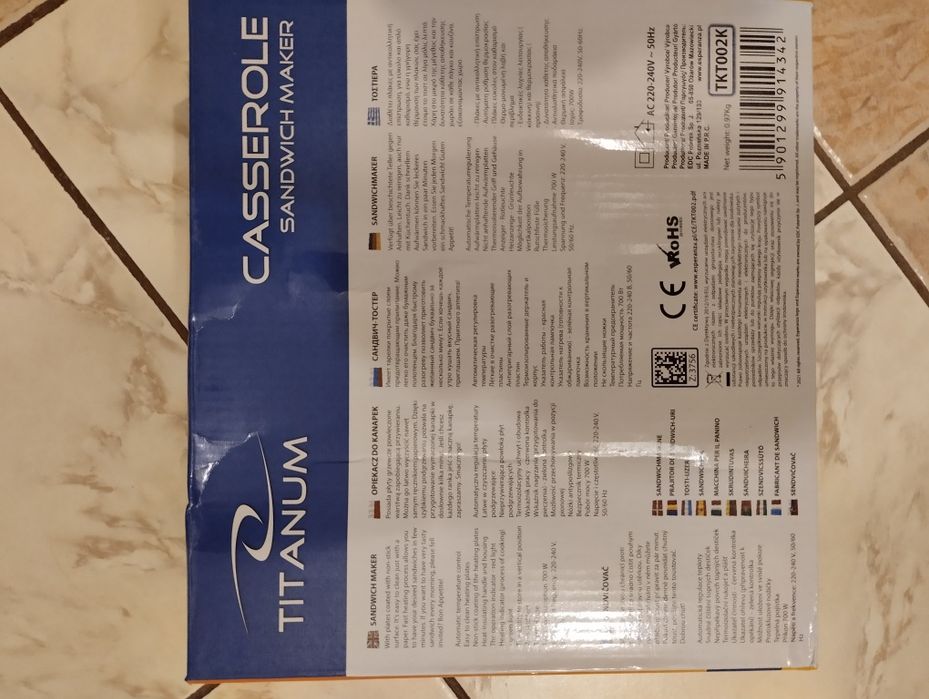 Opiekacz do kanapek. Nowy!!