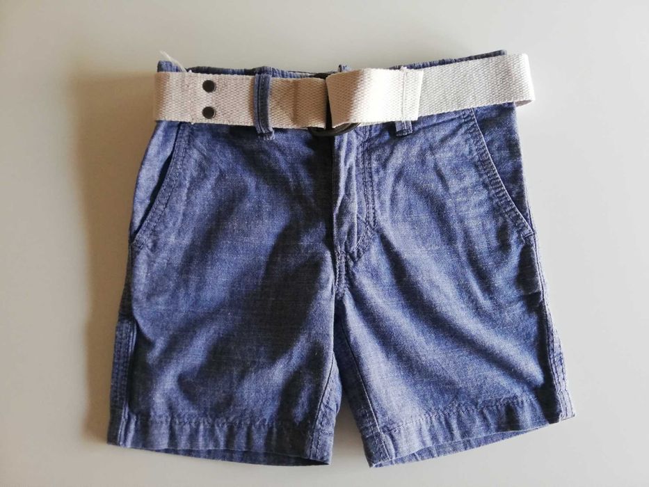 Calções menino com cinto H&M - Tam. 92cm