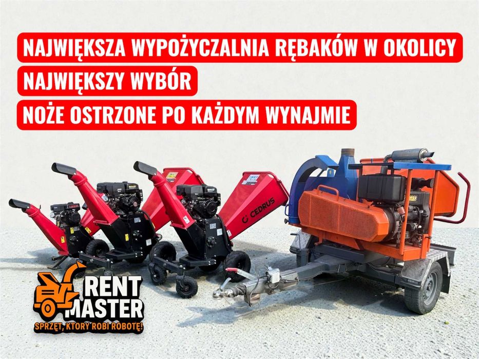 Rębak Spalinowy Rozdrabniacz do Gałęzi Wynajem Wypożyczalnia z Dowozem