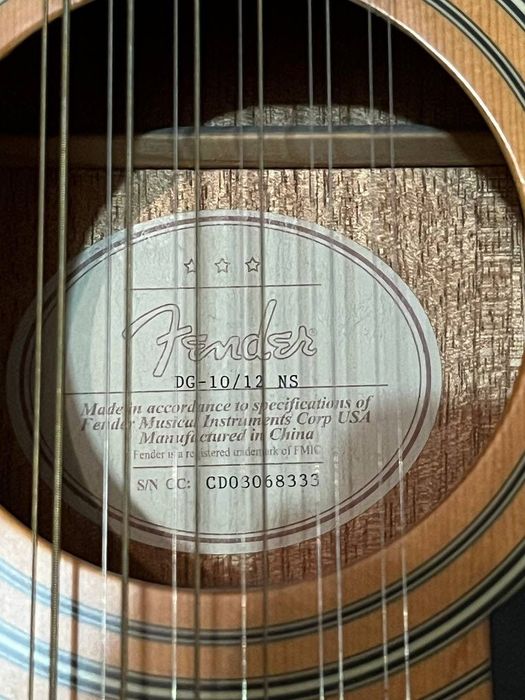 Гитара акустическая 12 стр Fender DG10-12NS
