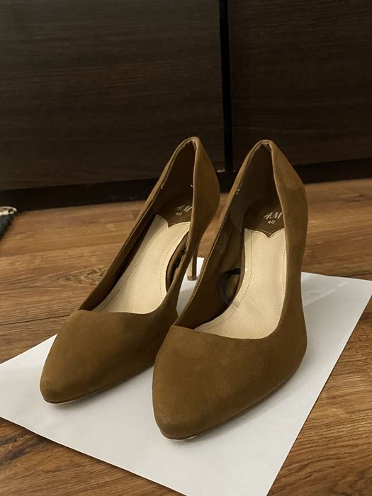 Замшевые туфли на каблуке H&M, р. 40