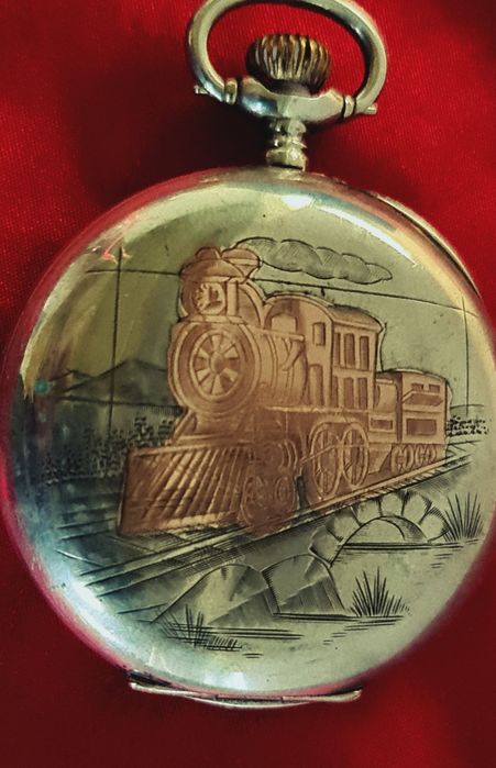 Srebrny zegarek kieszonkowy Omega