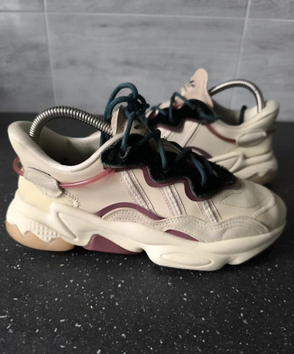 Adidas Ozweego damskie sneakersy sportowe skóra beżowe r.36,5