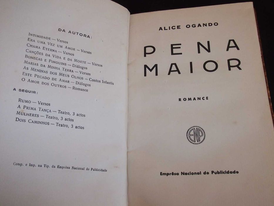 Livro Pena Maior Alice Ogando 1ª edição