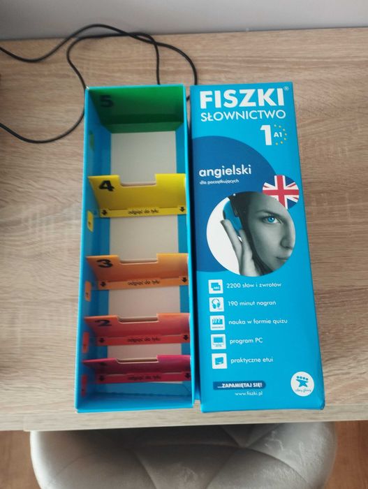 FIszki j.angielski A1-C2 słownictwo jak nowe