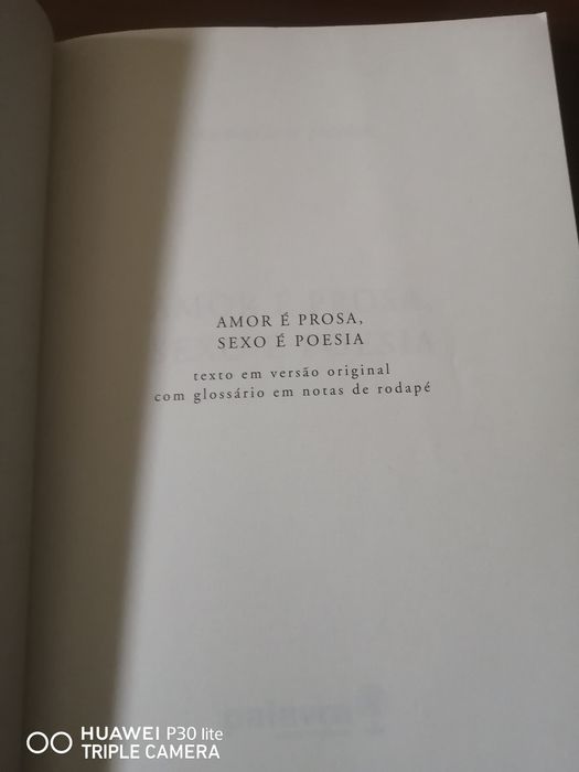 Amor é prosa sexo é poesia, novo.