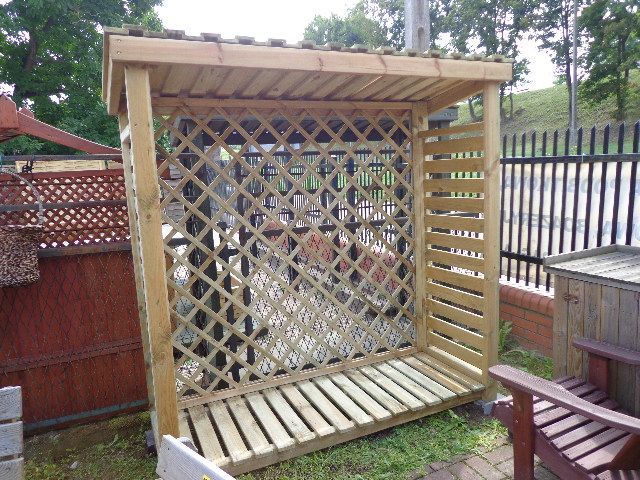 Wiata na drewno, drewutnia