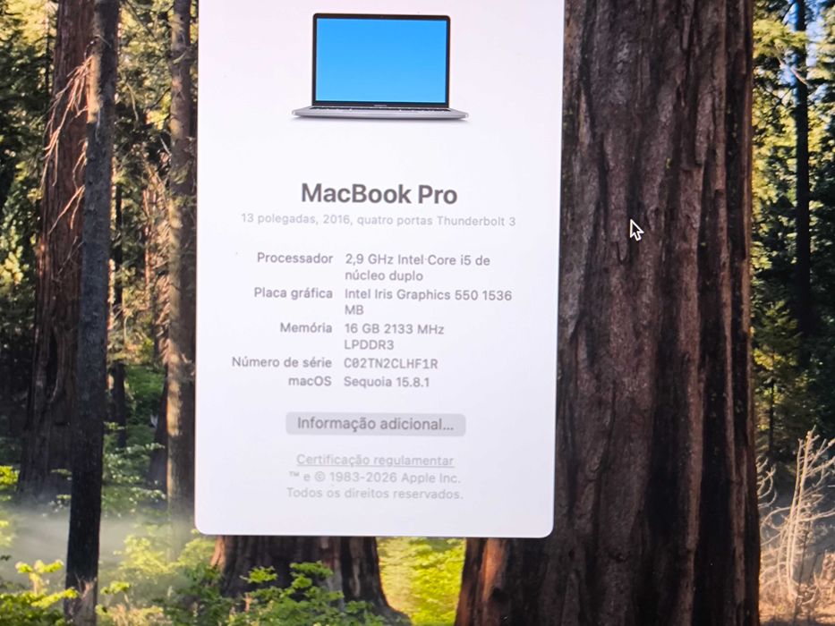 Apple Macbook Pro 13 i5 Touch 2016 SSD 256GB 16GB ram Retina