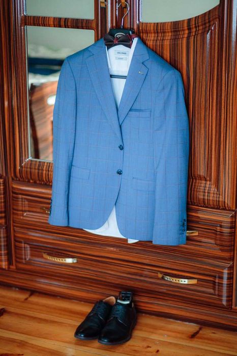 Чоловічий класичний костюм темно-синій size 48 170/180см