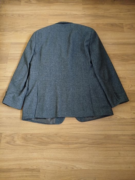 Rover&Lakes klasyczna szara męska marynarka zimowa z łatami XL