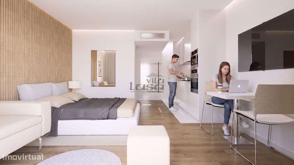 T0 Novo em condomínio fechado com + de 20.000m2 de jardim — Mafamude E Vilar Do Paraíso, Porto