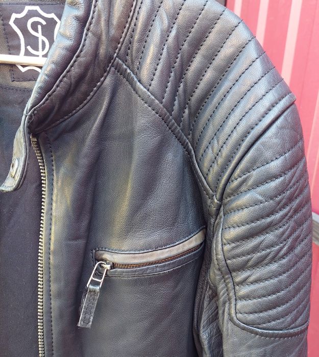 Чоловіча шкіряна куртка  S&L Leatherwear (Нідерланди) • Розмір 48 (М)