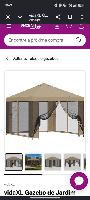 Toldo/Gazebo de Jardim Bege, 300x300