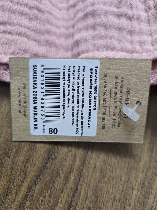 Sukieneczka muślimowa nowa z metką