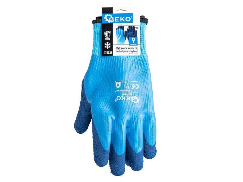 Rękawice robocze wodoodporne ocieplane rozmiar 9 jersey–lateks