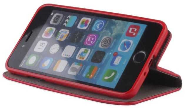 Etui z klapką do Apple iPhone 15 kolor: czerwony