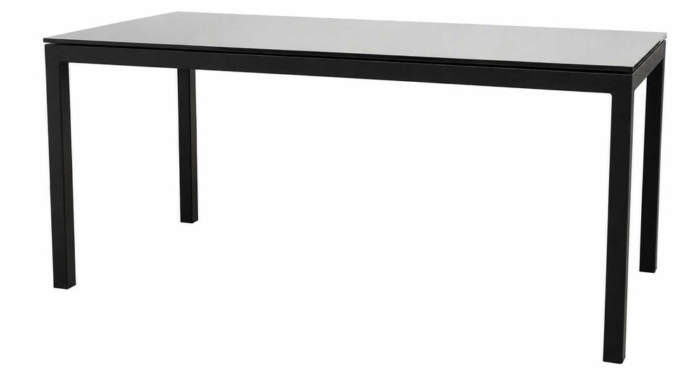 Mesa jantar preta com tampo vidro