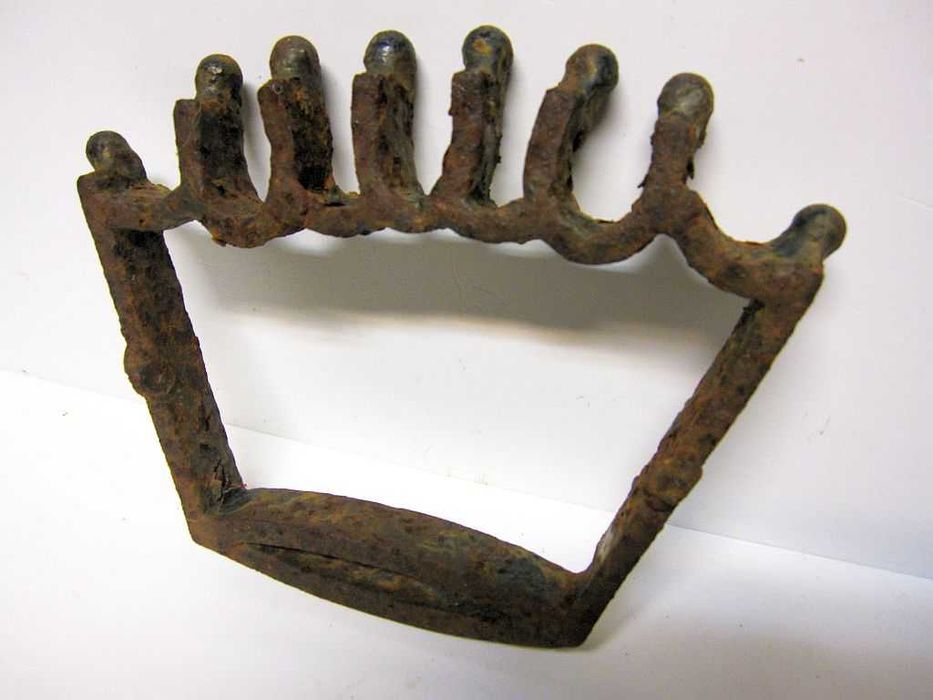 grande antigo ferro de marcar-coroa-ferro forjado- para marcar cavalos