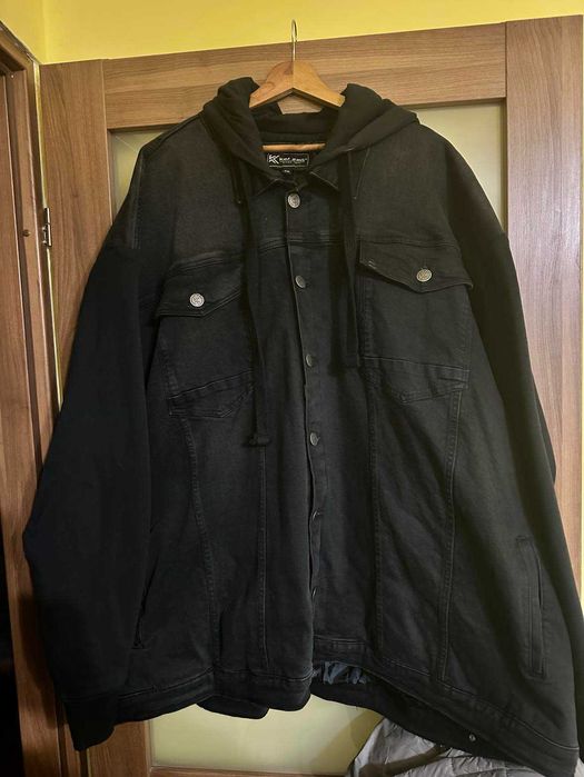 duża kurtka katana BASEBALL JEANS z kapturem kam jeans 6XL szer 190 cm