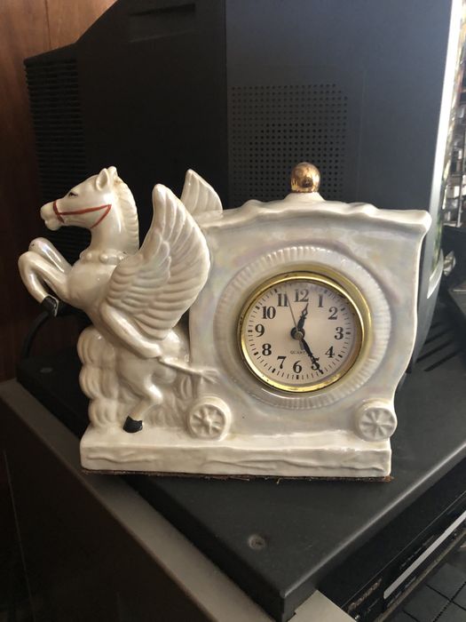 Antique Clock Embedded in Porcelain