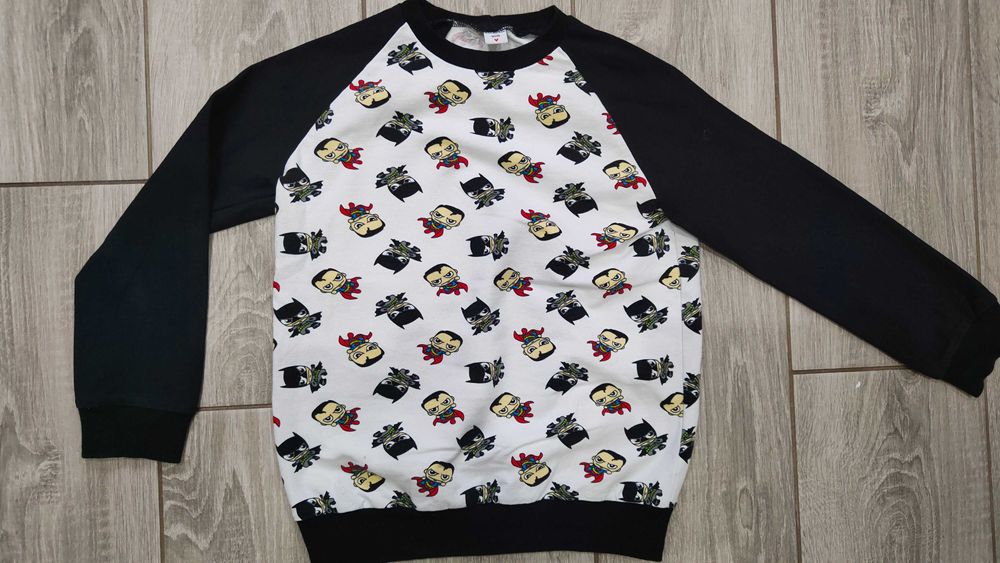 bluza dresowa batman spiderman 122 128 czarna handmade