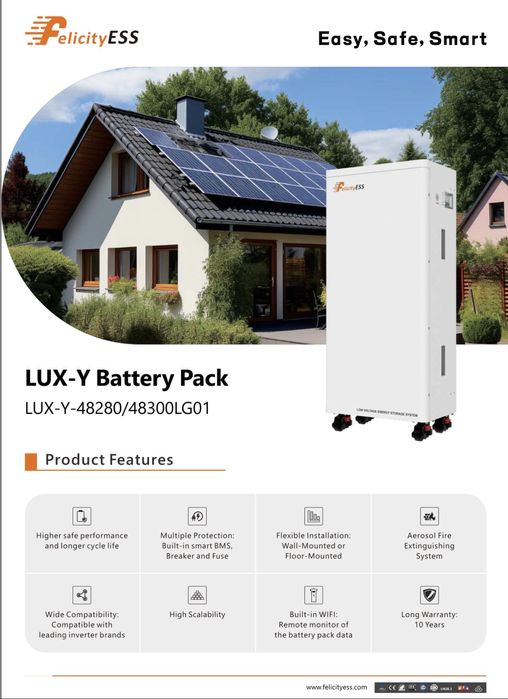 Kit solar Deye 5kw + bateria 14.35kwh litio + 6 paineis