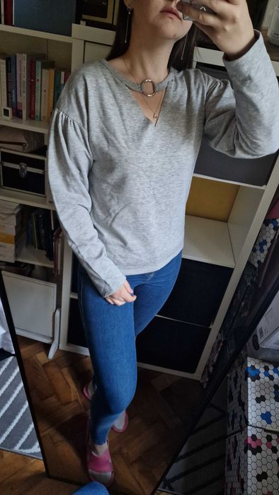 Bluza bluzka Amtosphere dekolt luźna bufiasta
