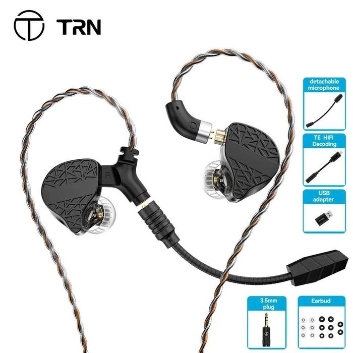 ‼️ TRN Mars - гибридные игровые наушники с микрофоном и кабелем на 2м.