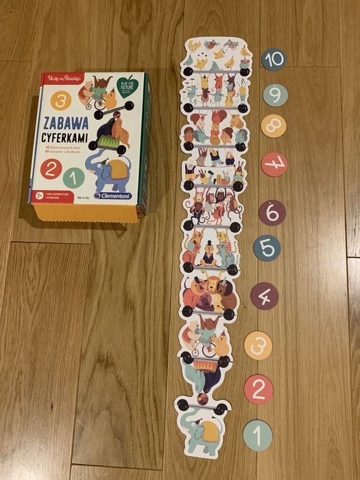 Clementoni, Gra edukaczjna Zabawa cyferkami wieża ,