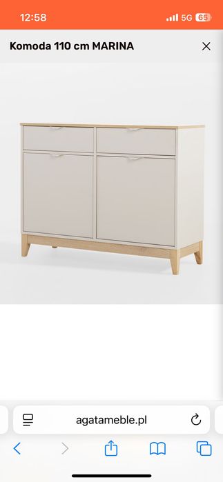 MARINA Komoda z 2 szufladami, Kaszmir 110cm, NOWA